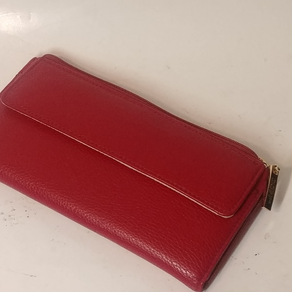 DOPP Cosmopolitan Red Genuine Leather Wallet Organizer
